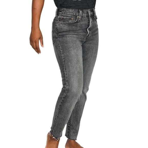 Levis Wedgie Jeans Black Icon Button Fly Straight Leg Cropped High Rise Size 27 - Picture 3 of 16